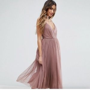 ASOS Midi Dress - BNWT Dusty Rose Pink Tulle